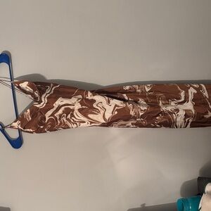 Brown and Cream Swirl Dress